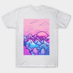 Pink clouds peaks T-Shirt